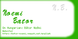 noemi bator business card